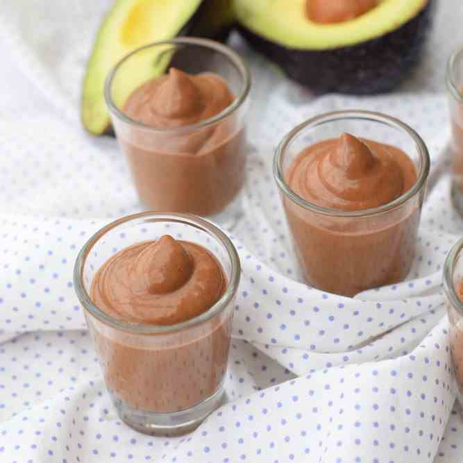 Banana - Avocado Chocolate Mousse Pudding