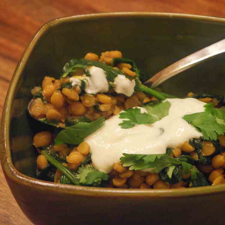 Chana Dal with Spinach