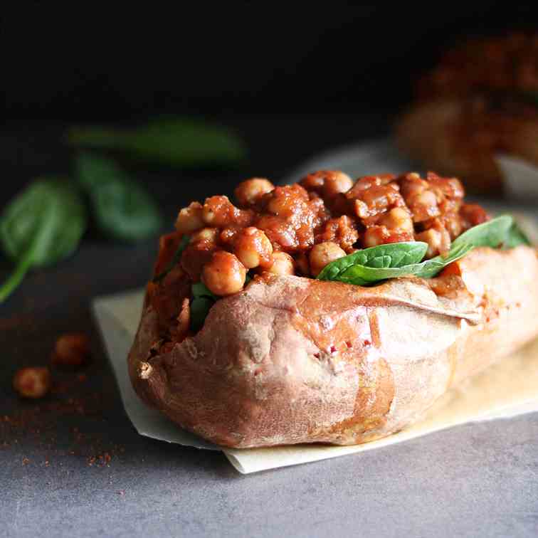 Berbere Spiced Chickpeas - Sweet Potato