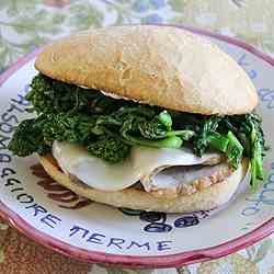 Broccoli Rabe & Roast Pork Sandwich