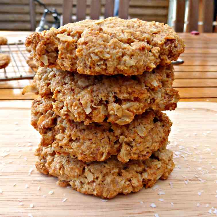 Coconut, Oats and Almond Cookies