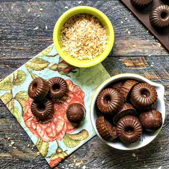 Low Carb Toasted Coconut Freezer Candy