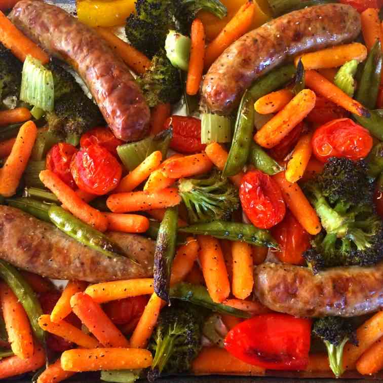 4-Ingredient Vegetable Sheet Pan Dinner