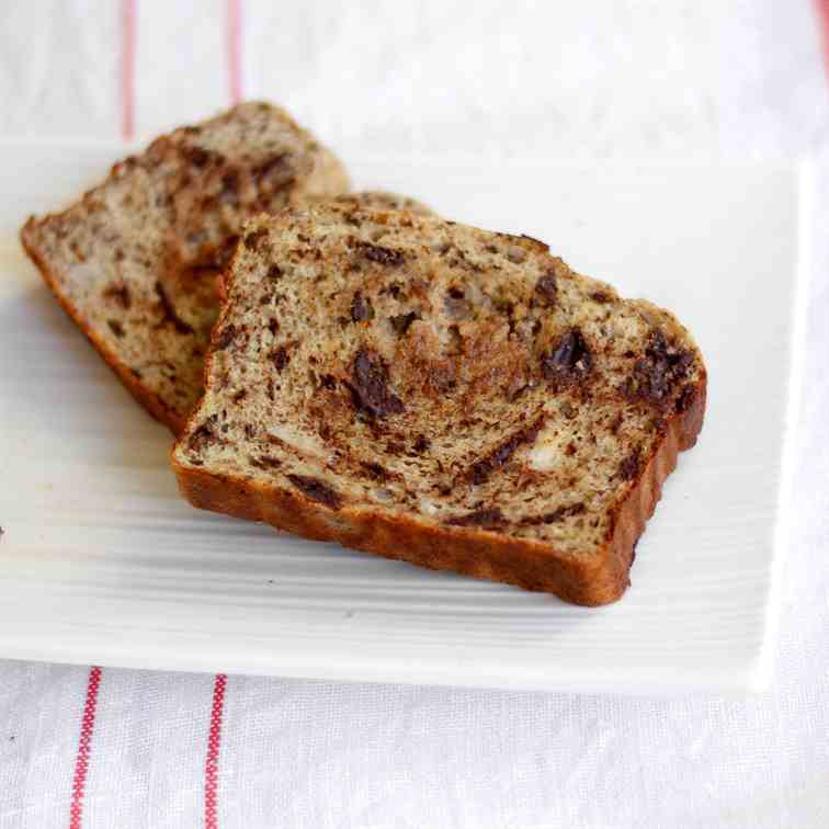 Banana & Choc Chunk Protein Bread