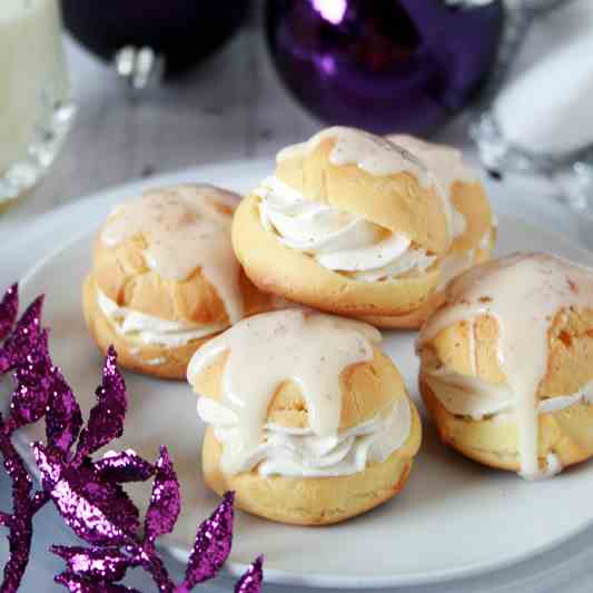 Eggnog Cream Puffs