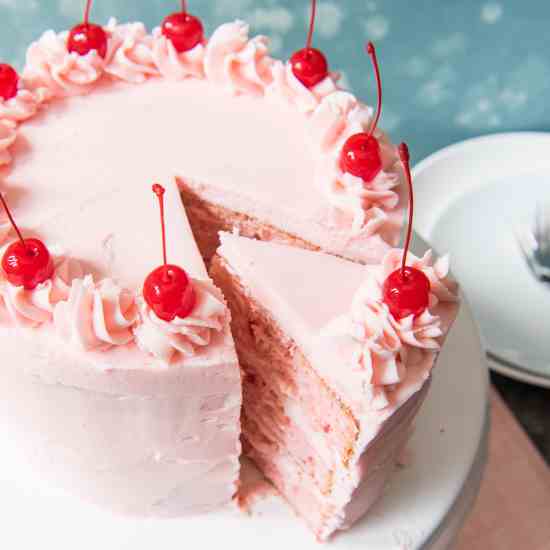 Vintage Cherry Chip Layer Cake