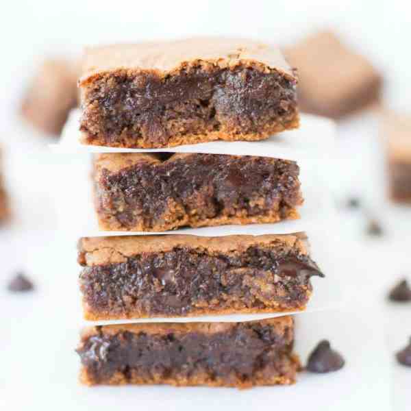 Flourless Chocolate Chip Brownies 