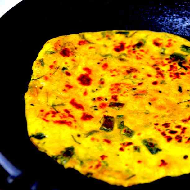 Green onion paratha