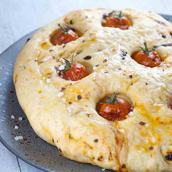 Cherry tomato focaccia