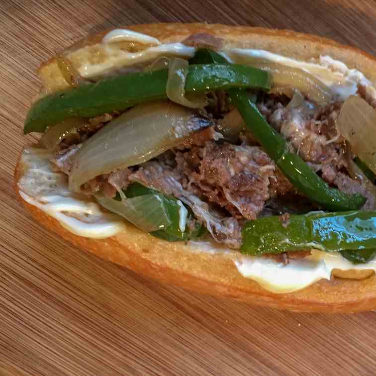 Easy Philly Cheese Steak Sandwich