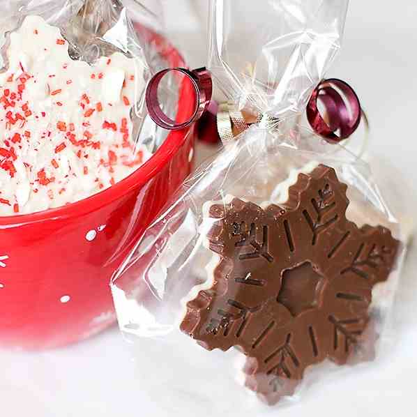 Peppermint Bark Snowflakes