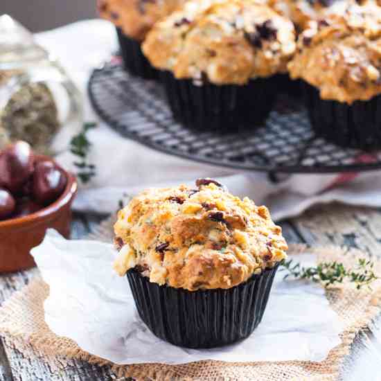 Savoury Feta - Olive Muffins