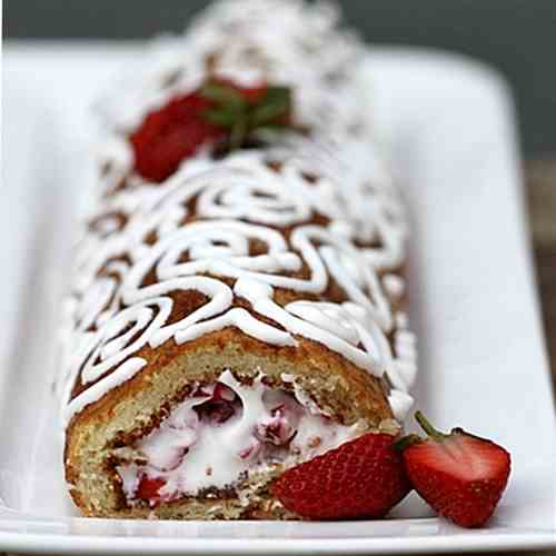 Strawberry Almond Roulade Gluten Free