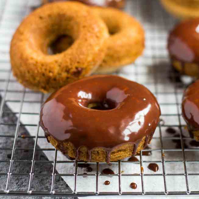 Baked Banana Bread Doughnuts