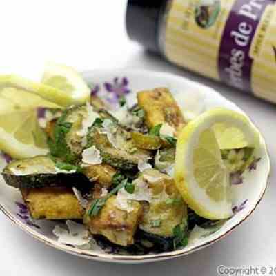 Zucchini with Parmesan and Croutons