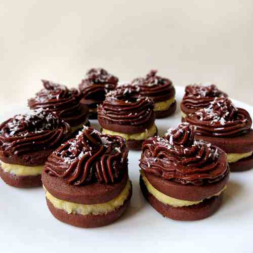 Coconut Cream-Filled Chocolate Cookies