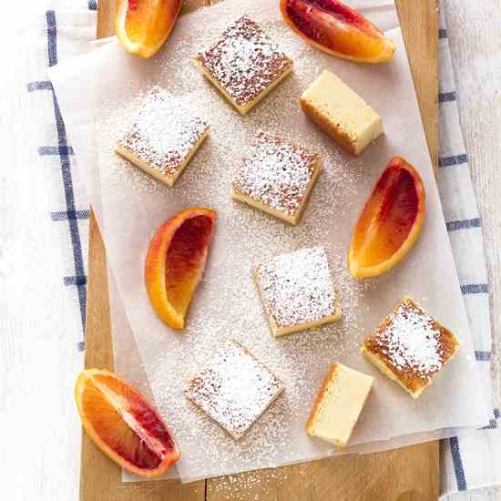 Blood oranges magic cake