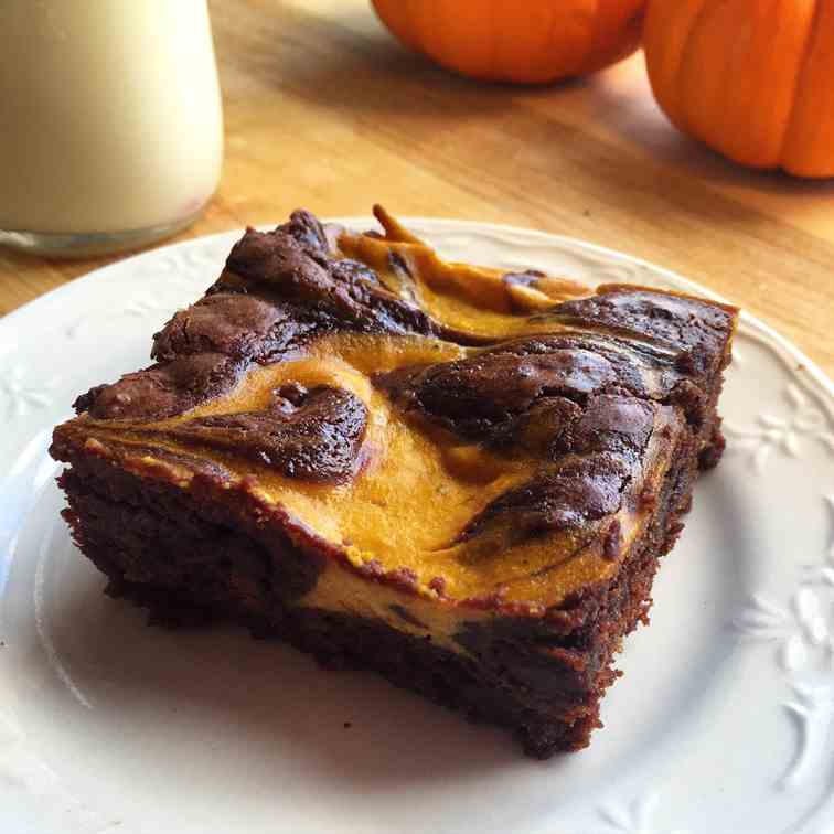 Pumpkin Cheesecake Brownies