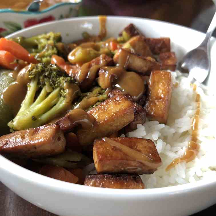 Satay Tofu Stir-fry