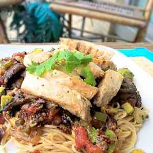 Avocado Tequila Chicken Pasta