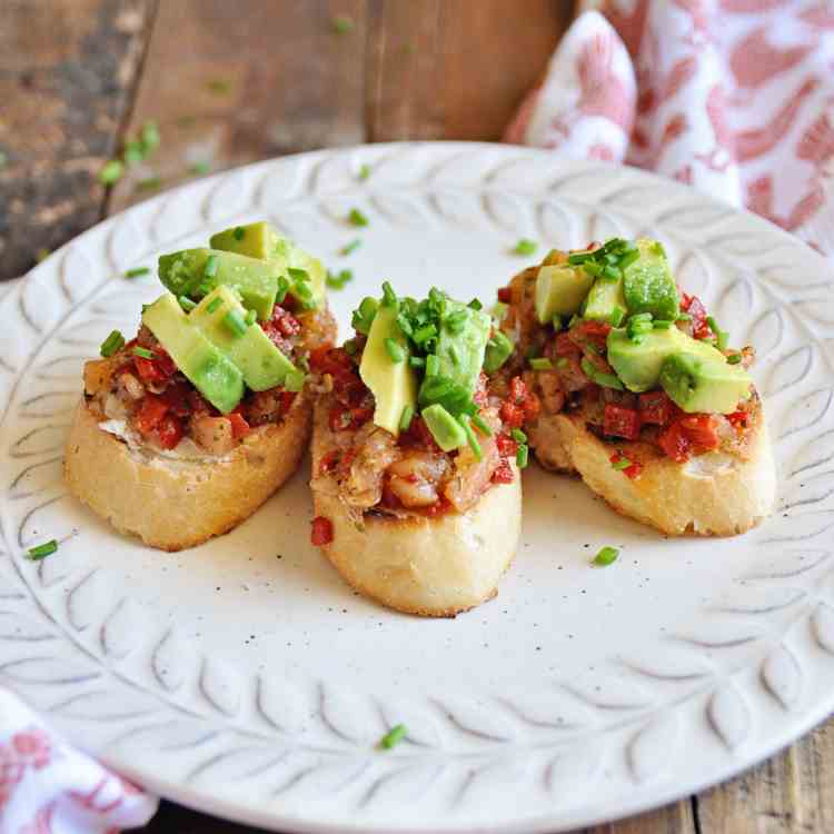 Spanish-Style Toast with Smoked Salmon