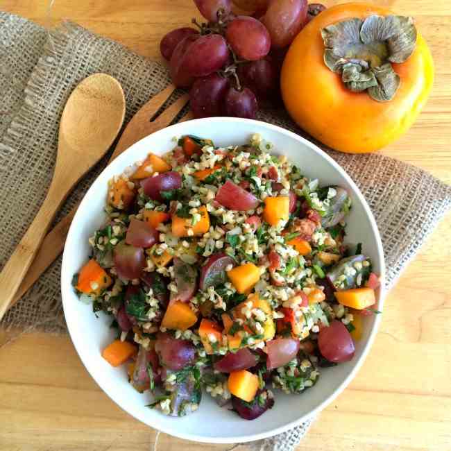 Fast Fruity Tabbouli Salad with Bacon