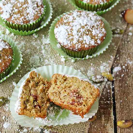 Gluten Free Pistachio Plum Muffakes