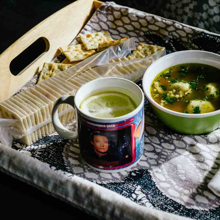 Chicken Soup with “Matzo” Balls