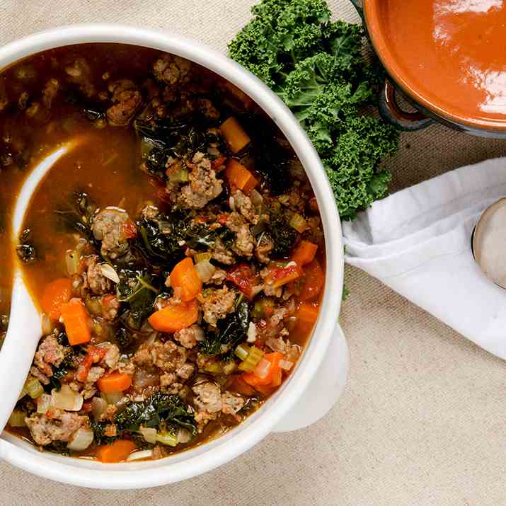 Rustic Tuscan Kale Soup
