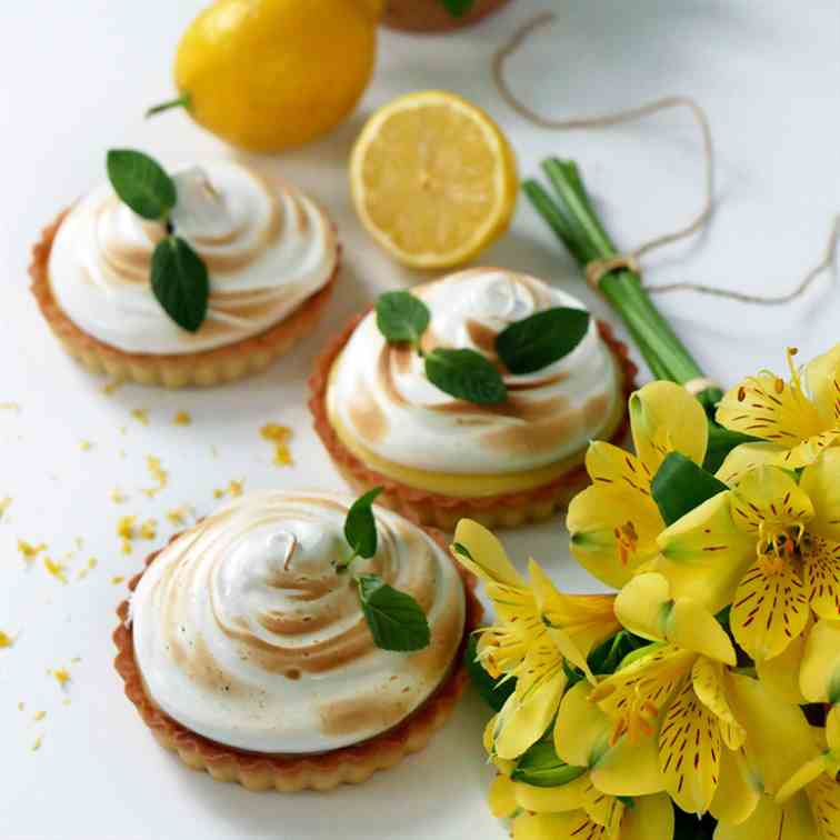 Lemon Mint Meringue Pie