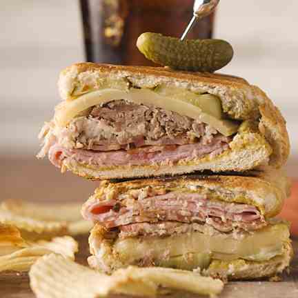 Pulled Pork Cuban Sandwiches with Bacon