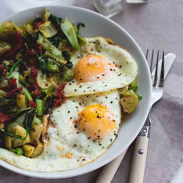 Sauteed Pak Choy with Eggs