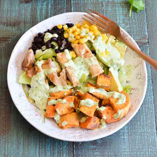 Sweet Potato Salad with Avocado Cilantro D