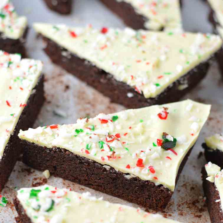 Peppermint Bark Brownies