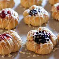 Blackberry and Cherry Kolaches