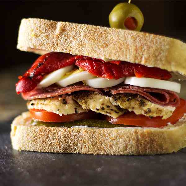 Chicken Antipasti Sandwich