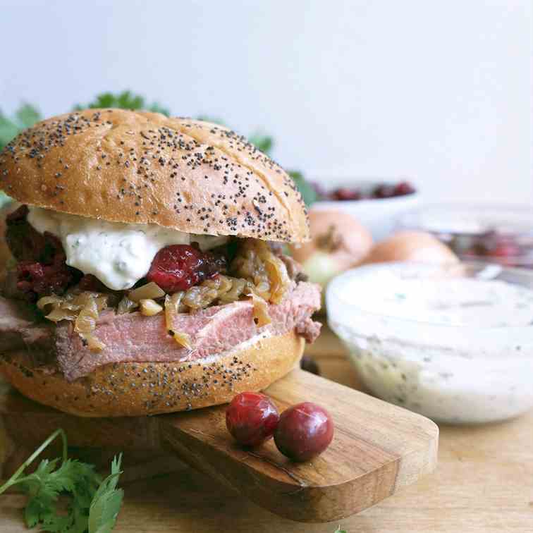 Roast Beef - Caramelized Onion Sandwich 