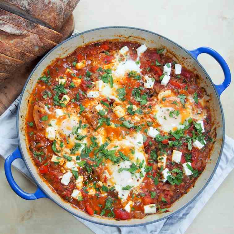 Beefed-up shakshuka