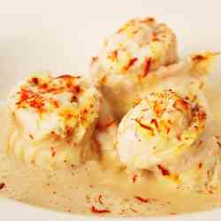 Rolls of sole with saffron