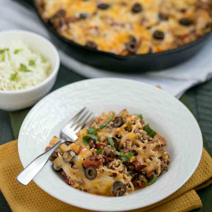 Cheesy Beef Taco Skillet