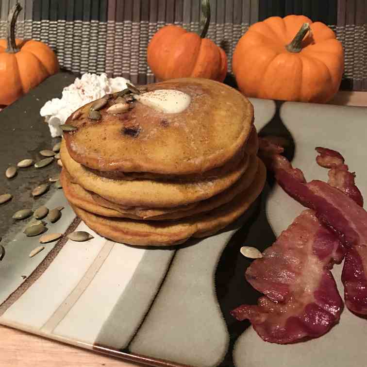 Pumpkin Bacon Pancakes