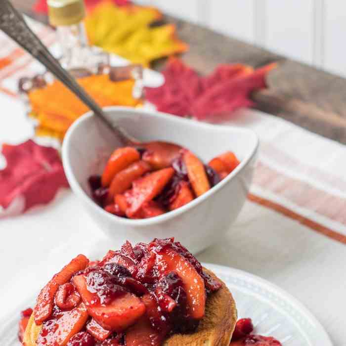 Cranberry Apple Ginger Pancakes