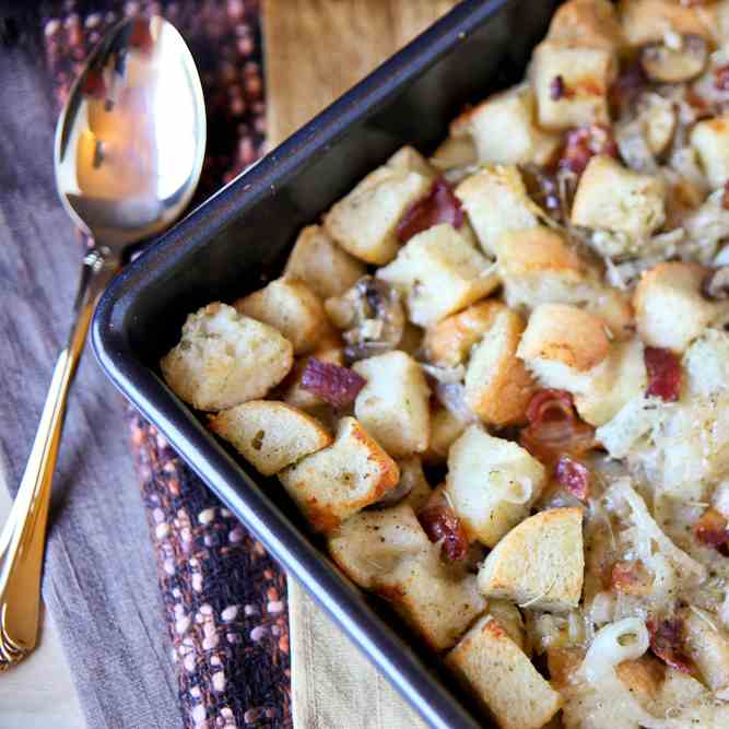 Mushroom, Bacon and Onion Stuffing