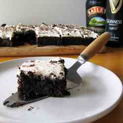 Guinness Brownies with Baileys Frosting