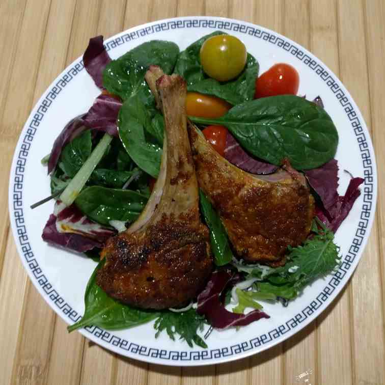 Keto BBQ Tandoori Lamb Cutlets