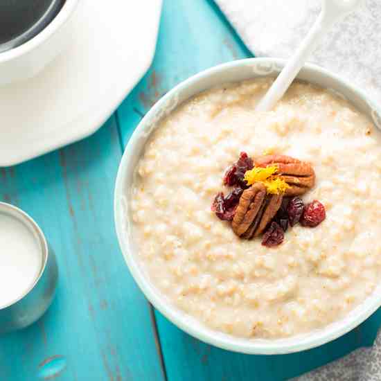 Eggnog Steel Cut Oatmeal