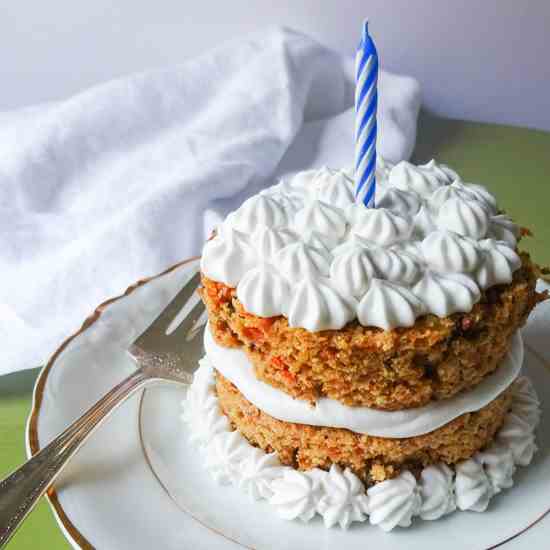 Healthier Carrot Cake with Maple Frosting