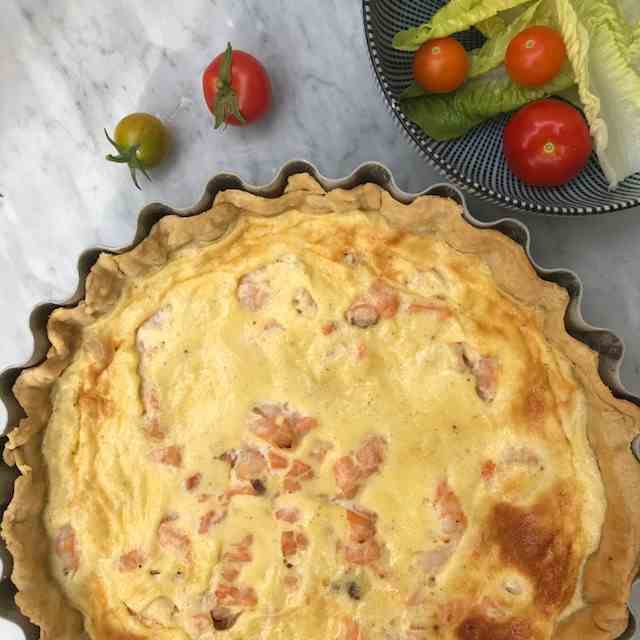 Smoked Salmon and Prawn Tart