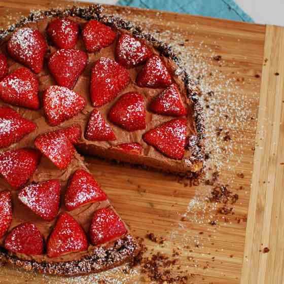 Chocolate Goat Cheese Mousse Tart