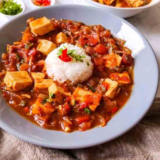 Vietnamese tofu in tomato sauce